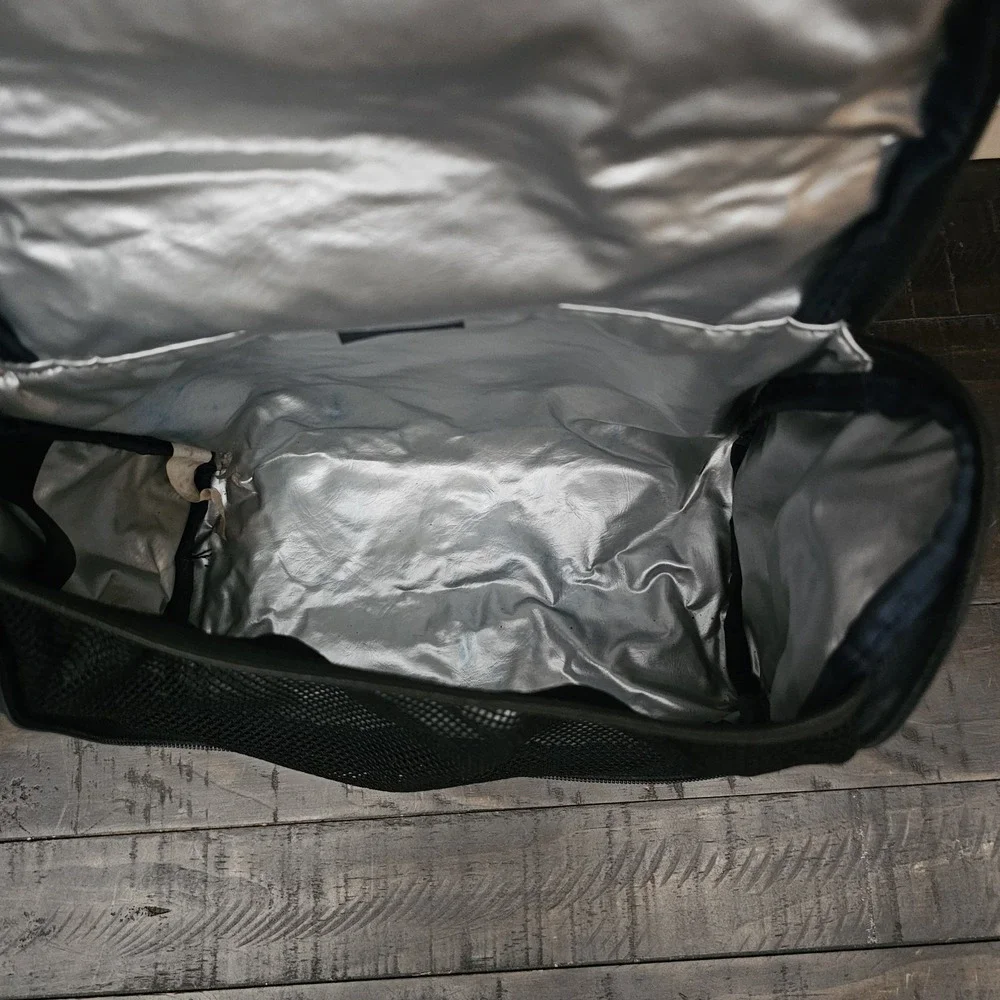 Kipling Kichirou Insulated Lunch Bag Blue Nylon Zip Around Shoulder‎ Strap